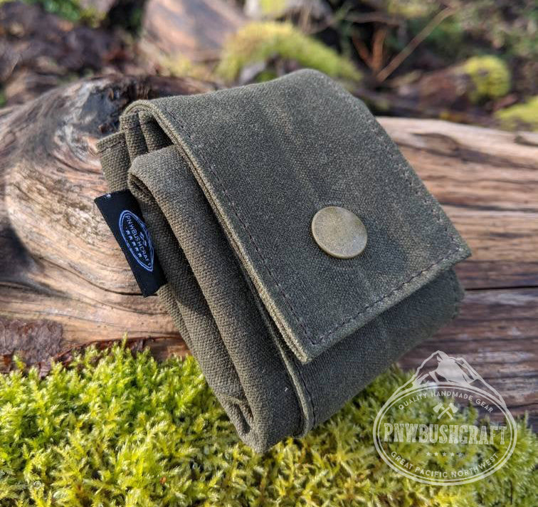 Foraging Pouch, Foraging Bag, Dump Pouch, Waterproof Waxed Canvas