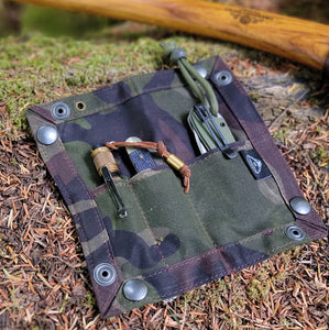 EDC Waxed Canvas Travel Tray for your Gear and EDC 2.0