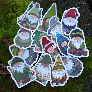 Bushcraft Adventure Gnome Stickers *Free U.S. Shipping*