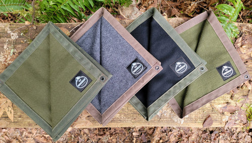 Wool and Waxed Canvas Junior Ground Cloth for Bushcraft