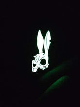 Death Bunny Glow in the Dark PVC Patch with Hook Backing FREE U.S Shipping