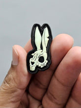 Death Bunny Glow in the Dark PVC Patch with Hook Backing FREE U.S Shipping PRE ORDER