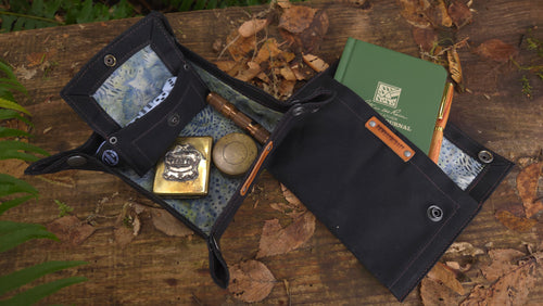 Adventure & Gaming Organizer: Handcrafted 3-Piece Waxed Canvas Set