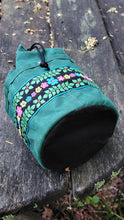 Cedar Bucket Bag with Woven Trim on Outside Pockets