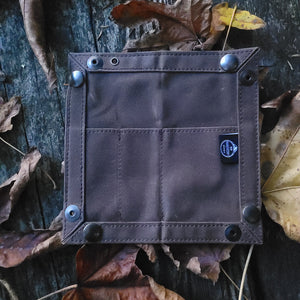 EDC Waxed Canvas Travel Tray for your Gear and EDC 3.0 Deeper Pocket *New Size*