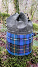 Cedar Bucket Bag with Vintage Plaid Wool Wrapped Pockets