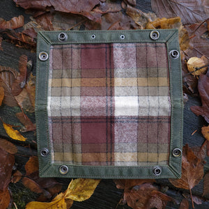 Waxed Canvas and Vintage Wool Travel Tray for your Gear or EDC