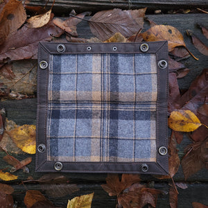 Waxed Canvas and Vintage Wool Travel Tray for your Gear or EDC