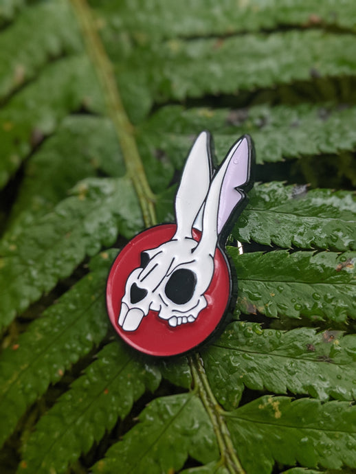 Death Bunny Enamel Pin Free U.S. Shipping - PNW BUSHCRAFT